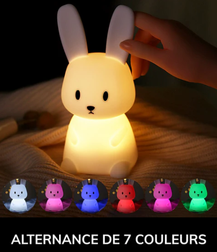 Veilleuse sans fil GlowBunny™ – Le Lapin Douce et Apaisante