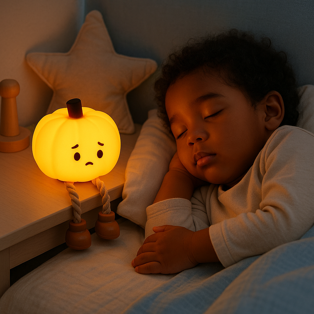 La veilleuse sans fil Pumpkylight™-La petite veilleuse citrouille d'halloween