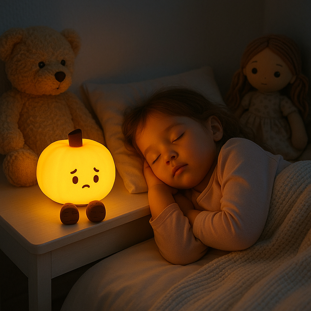 La veilleuse sans fil Pumpkylight™-La petite veilleuse citrouille d'halloween
