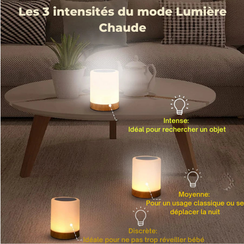 Veilleuse d'allaitement LumiWood™ – Veilleuse tactile au design chaleureux