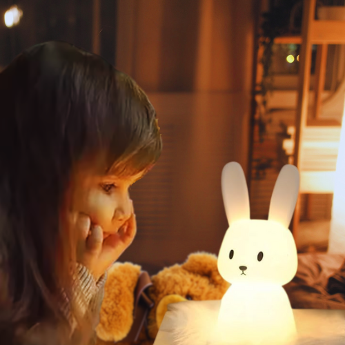 Veilleuse sans fil GlowBunny™ – Le Lapin Douce et Apaisante