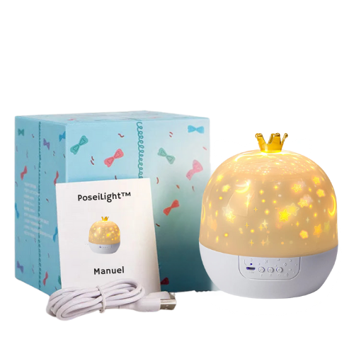 Veilleuse à projection Poseilight™ - La Veilleuse à Projection Pour Enfant Rassurante et Magic