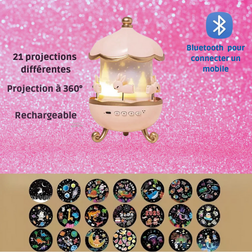Veilleuse à projection Carrousel Étoilé™– Le manège lumineux qui berce les rêves