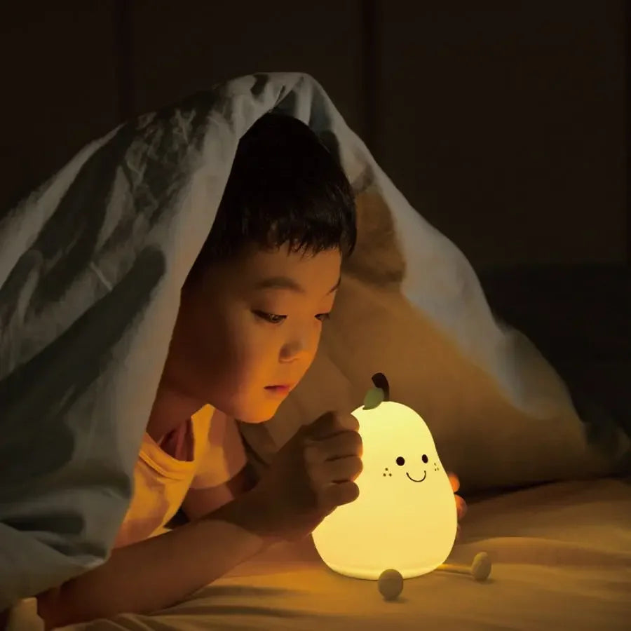 Veilleuse sans fil : PearryGlow™ – La mignonne Poire Tactile et Rechargeable