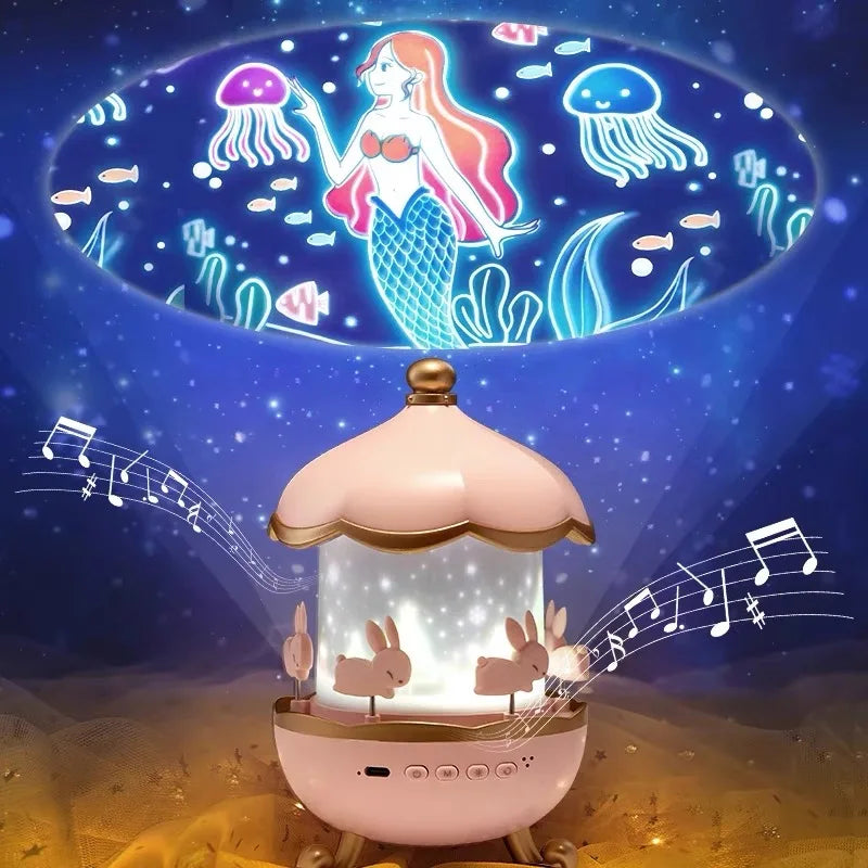 Veilleuse à projection Carrousel Étoilé™– Le manège lumineux qui berce les rêves