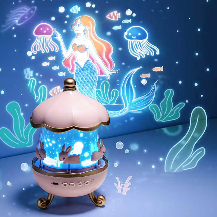Veilleuse à projection Carrousel Étoilé™– Le manège lumineux qui berce les rêves
