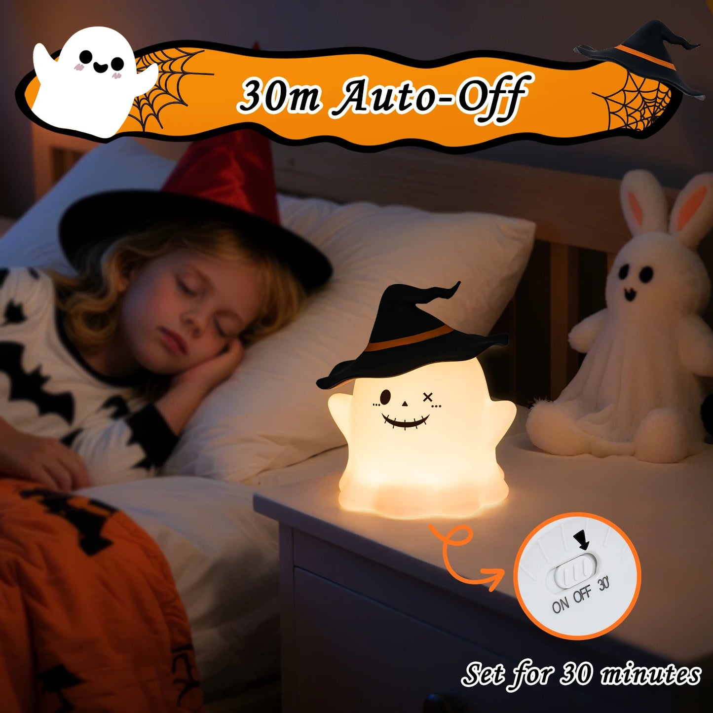 Veilleuse sans fil funnyghost™-La petite veilleuse fantôme d'halloween