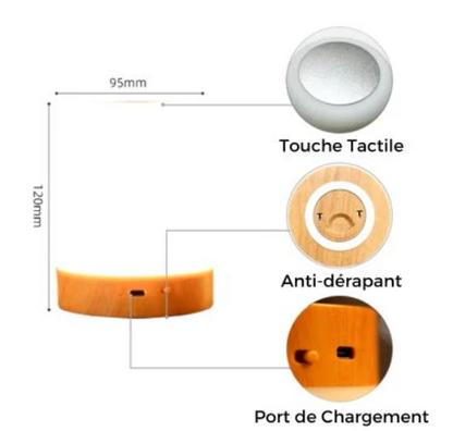 Veilleuse d'allaitement LumiWood™ – Veilleuse tactile au design chaleureux