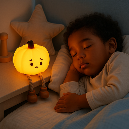 La veilleuse sans fil Pumpkylight™-La petite veilleuse citrouille d'halloween