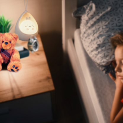 Veilleuse bébé murale Lapinéo™ - La Veilleuse Murale Qui Rassure et Apaise Votre Bébé
