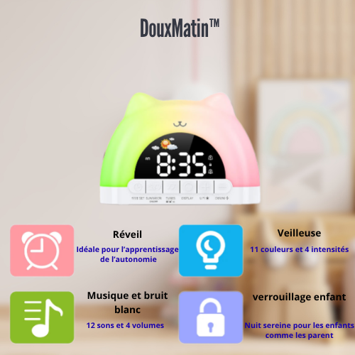 Veilleuse réveil DouxMatin™ – Le compagnon des réveils tendres et joyeux