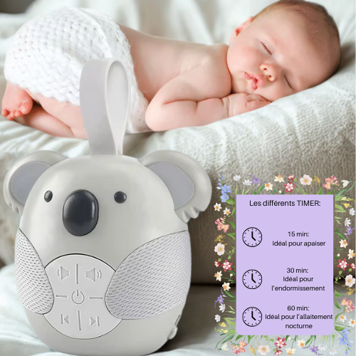 Veilleuse bébé murale KoalaZen™ qui apaise bébé partout