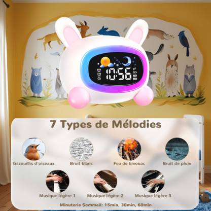 Veilleuse Réveil Enfant DodoBuddy™— Le compagnon malin pour des nuits sereines.