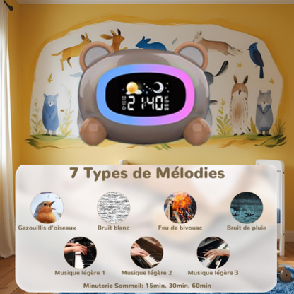 Veilleuse Réveil Enfant DodoBuddy™— Le compagnon malin pour des nuits sereines.