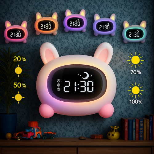 Veilleuse Réveil Enfant DodoBuddy™— Le compagnon malin pour des nuits sereines.